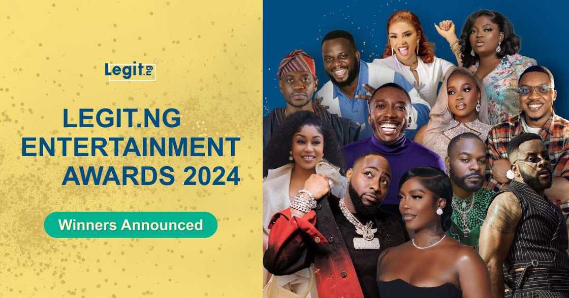 Legit.ng, entertainment awards, winners for 2024 Legit.ng, entertainment awards, winners for 2024
