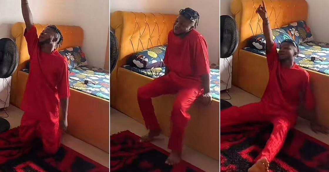 Man sheds tears of joy after renting house Man sheds tears of joy after renting house