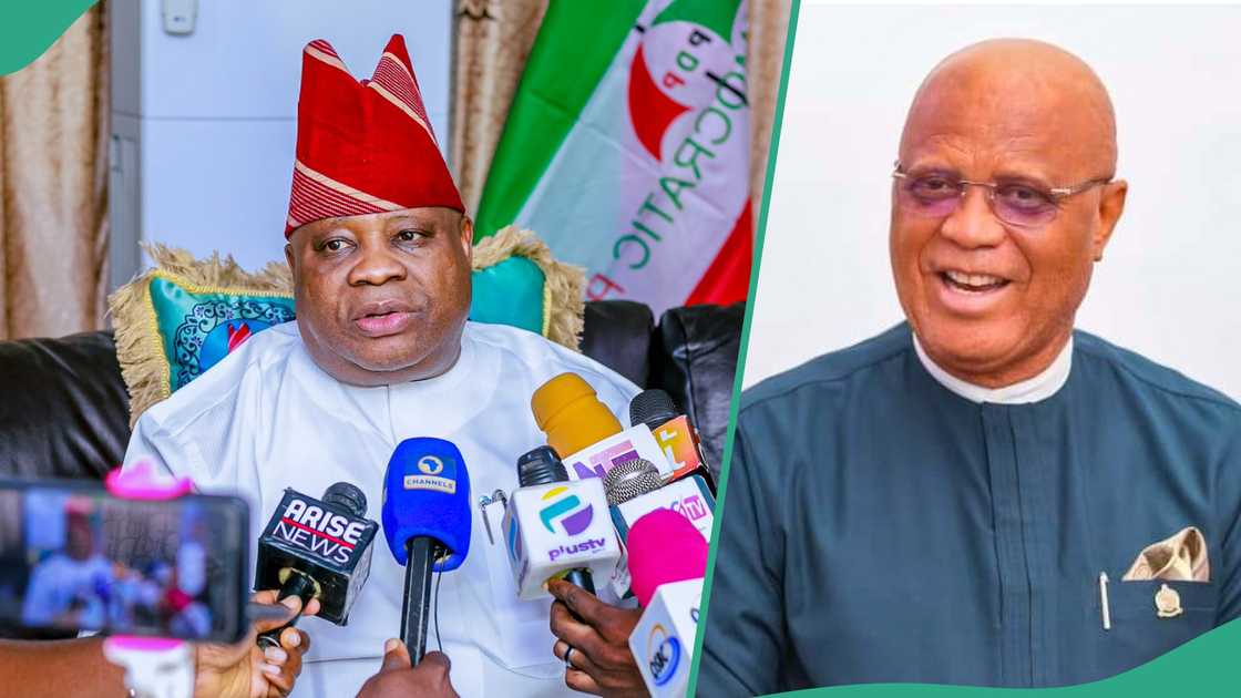 Ademola Adeleke of Osun state, Umo Eno of Akwa Ibom, are the two top governors in Nigeria whose phone numbers were recently hacked in Nigeria Ademola Adeleke of Osun state, Umo Eno of Akwa Ibom, are the two top governors in Nigeria whose phone numbers were recently hacked in Nigeria