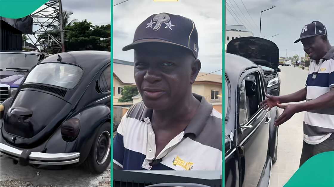 Elderly man shows off vintage car he bought many years ago, mentions details Elderly man shows off vintage car he bought many years ago, mentions details