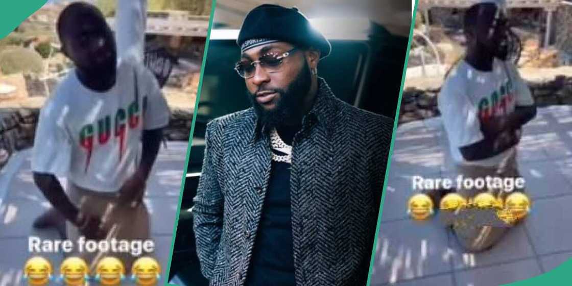 Photos of Davido on his knees apologising goes viral