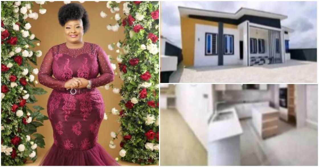 Photos of Ronke Odusanya and her alleged new house