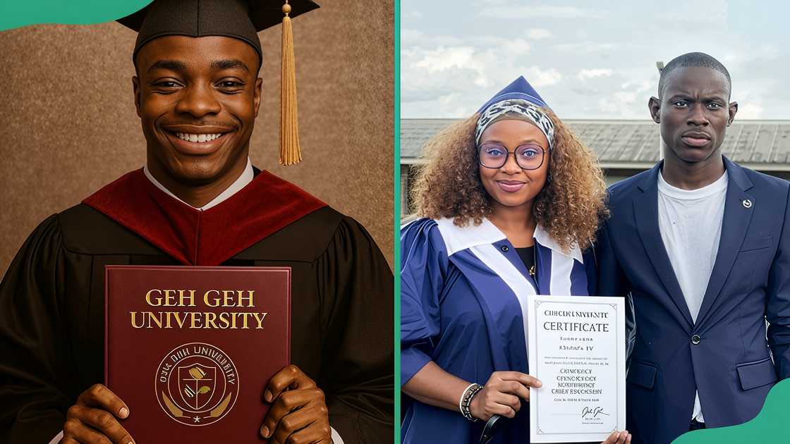 Geh Geh University students graduating Geh Geh University students graduating