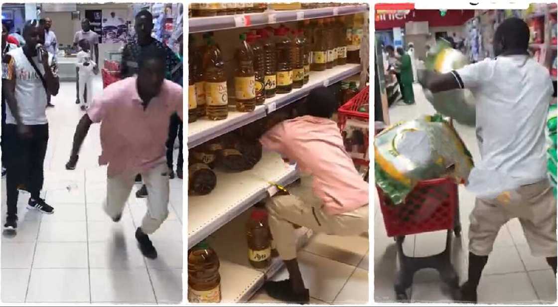 Man's one minute shopping spree trends on social media. Man's one minute shopping spree trends on social media.