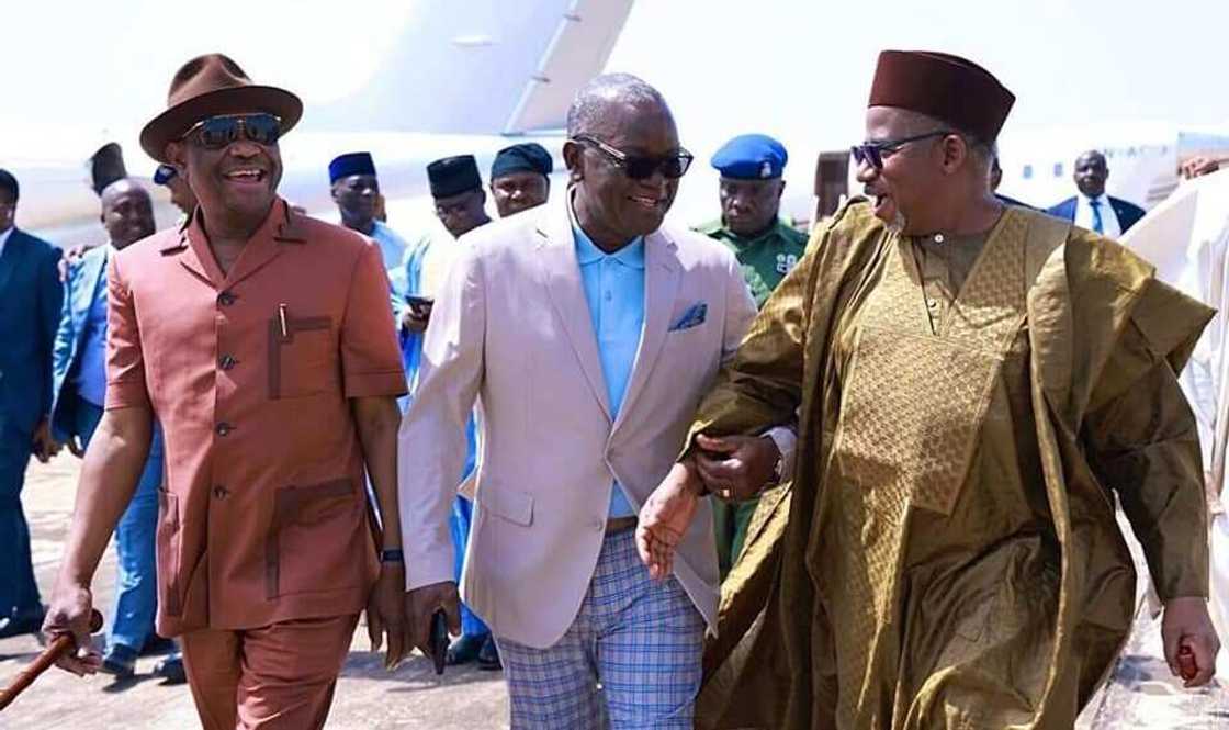 Wike, Ortom da Kauran Bauchi. Wike, Ortom da Kauran Bauchi.