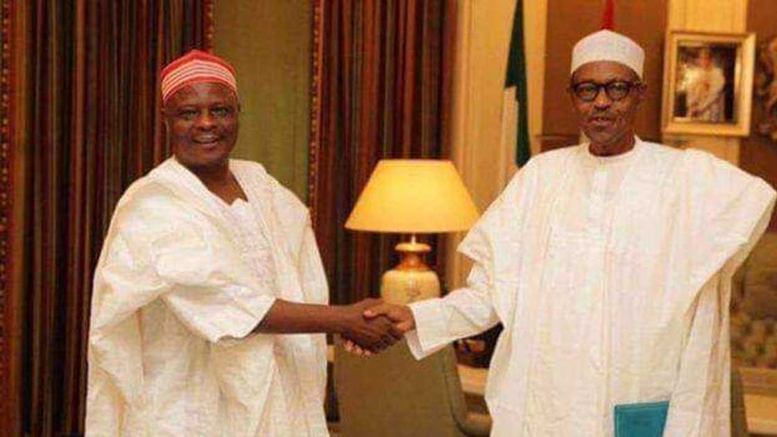 Rabiu Musa Kwankwaso da Shugaba Buhari.