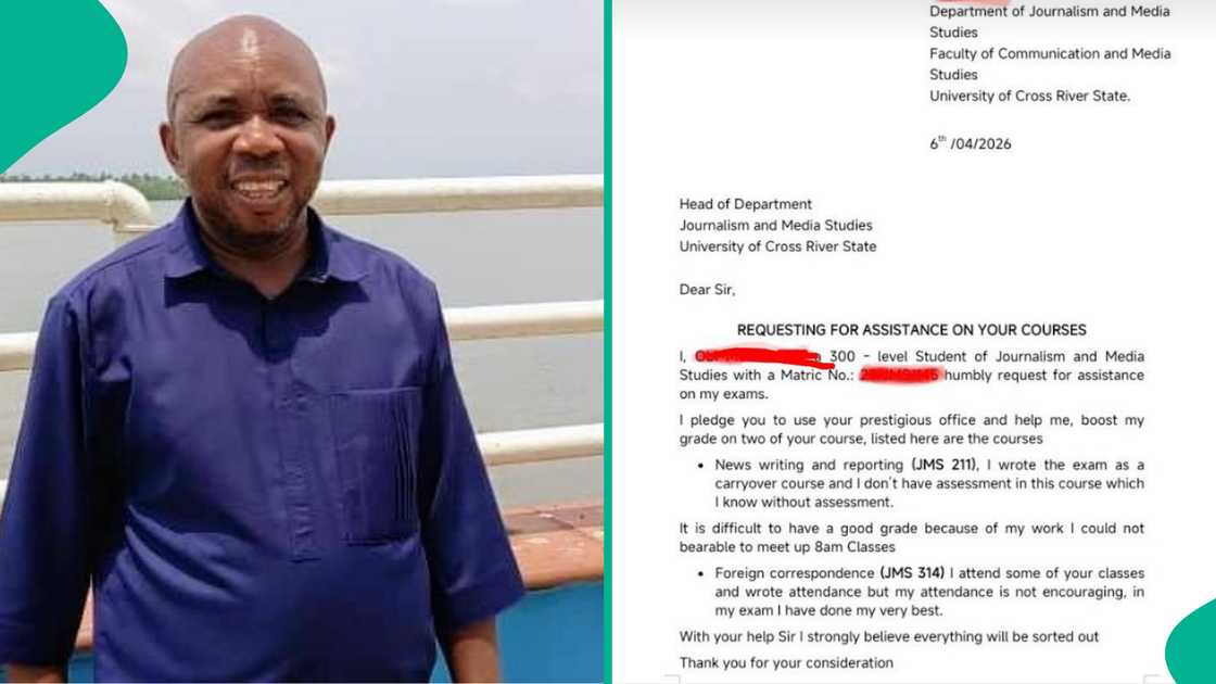 UNICROSS lecturer displays daring letter 300 level student wrote to him, begging him to boost his grades in 2 courses UNICROSS lecturer displays daring letter 300 level student wrote to him, begging him to boost his grades in 2 courses