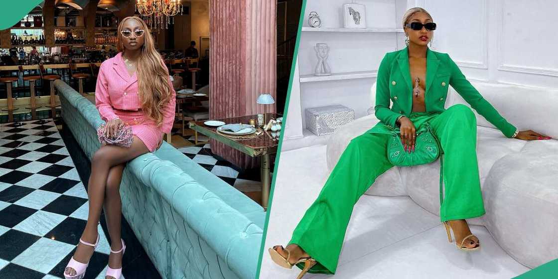 Doyin David loves to wear colourful outfits Doyin David loves to wear colourful outfits