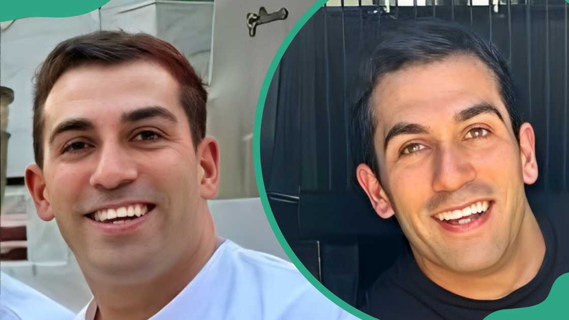 Shammi Prasad in a white T-shirt (L). The Australia's prankster in a black T-shirt (R) Shammi Prasad in a white T-shirt (L). The Australia's prankster in a black T-shirt (R)