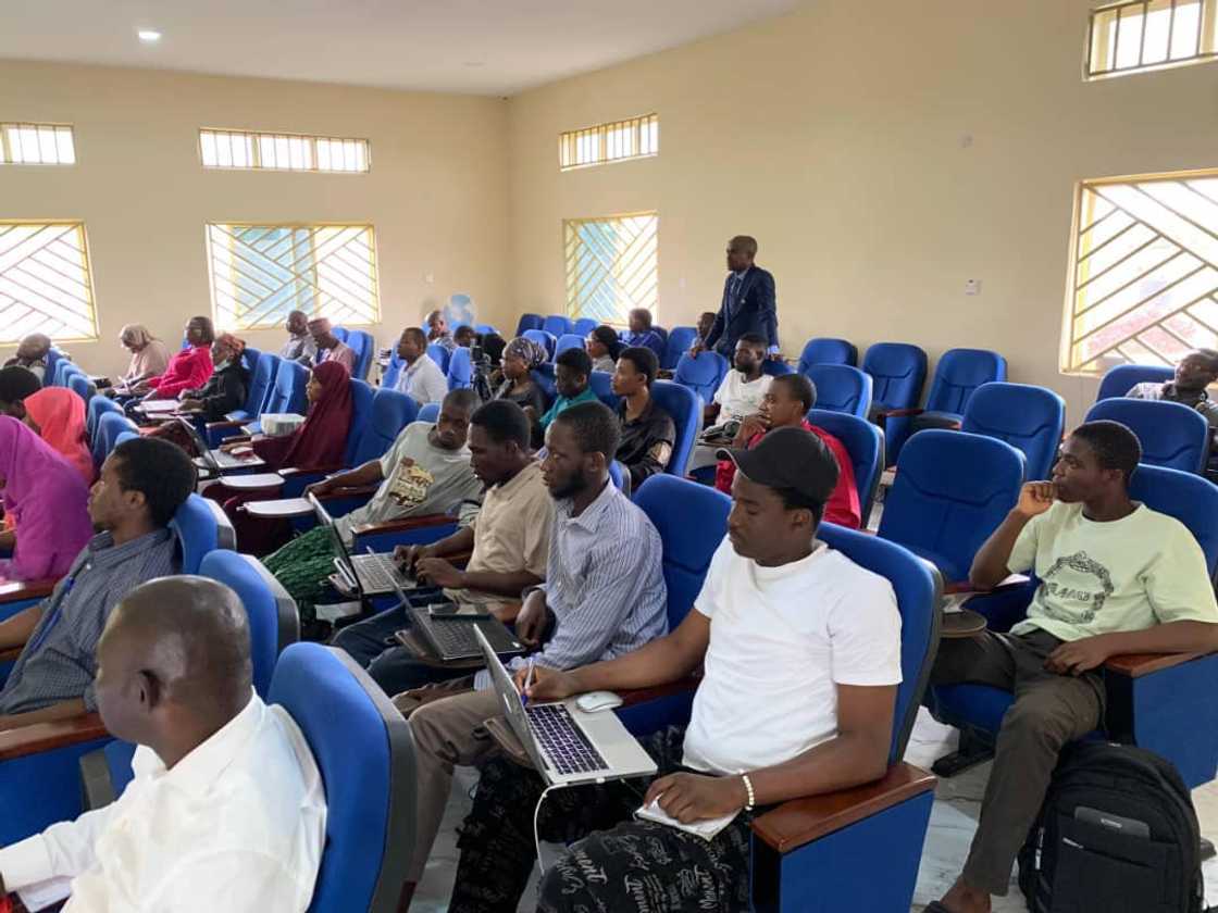 Students keenly follow during a lecture session Students keenly follow during a lecture session