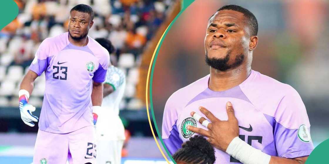 Super Eagles goalkeeper, Nwabali sends message South Africa after semi-final Victory