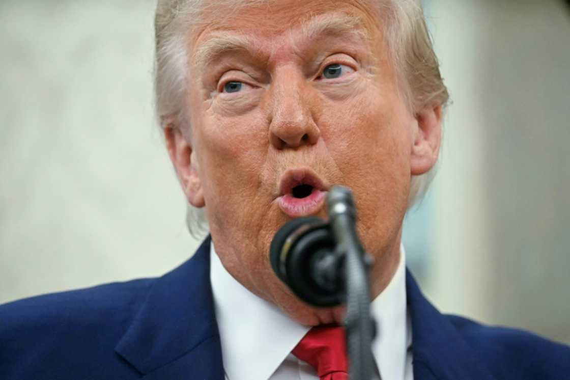 US President Donald Trump, seen in May 2025, slapped sweeping tariffs on most countries in April US President Donald Trump, seen in May 2025, slapped sweeping tariffs on most countries in April