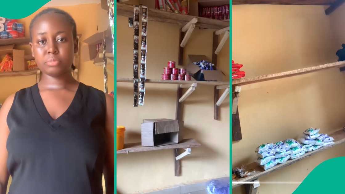 Lady rejoices as she opens her own shop. Lady rejoices as she opens her own shop.