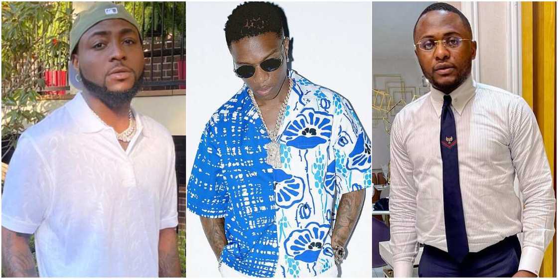 Davido, Wizkid, and Ubi Franklin Davido, Wizkid, and Ubi Franklin