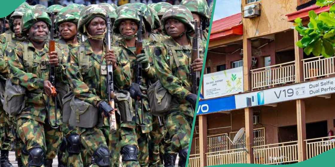 Nigerian Army shuts down banex plaza Nigerian Army shuts down banex plaza