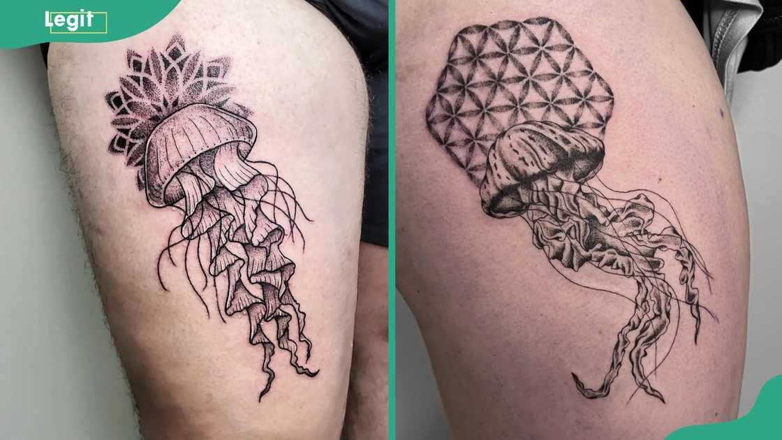 Geometric jellyfish tattoo Geometric jellyfish tattoo