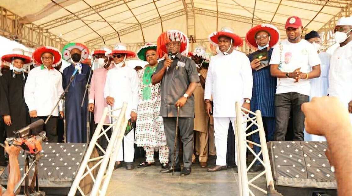 Ayu, Saraki, Wike, Makinde, Obi, Mimiko, others storm Lagos, receives defected Adediran-led APC group Ayu, Saraki, Wike, Makinde, Obi, Mimiko, others storm Lagos, receives defected Adediran-led APC group