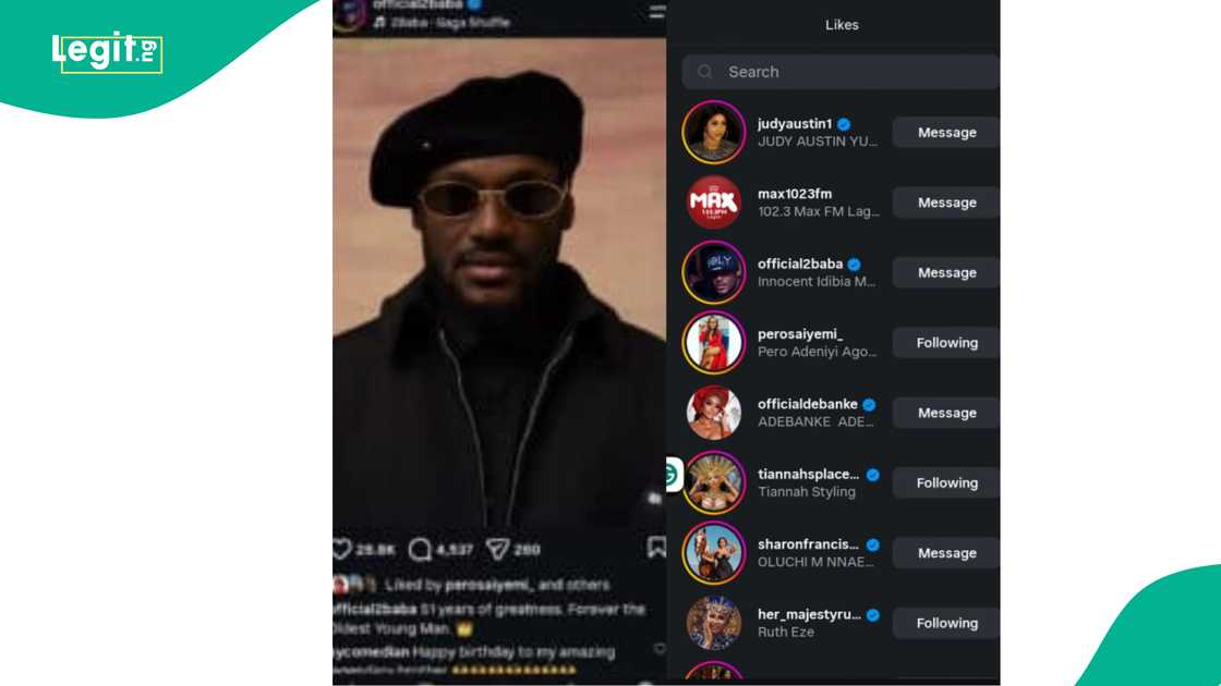 2Baba and Pero Adeniyi exchanged warm birthday gestures weeks apart. 2Baba and Pero Adeniyi exchanged warm birthday gestures weeks apart.