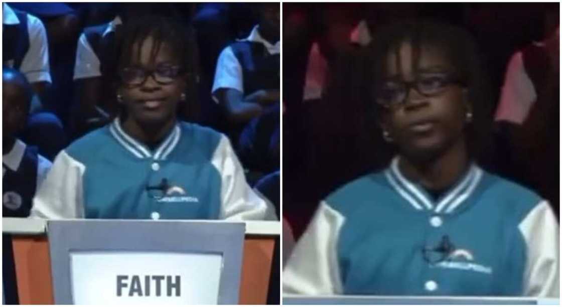 Brilliant girl called Faith performs wonders at Cowbell Mathematics competition.