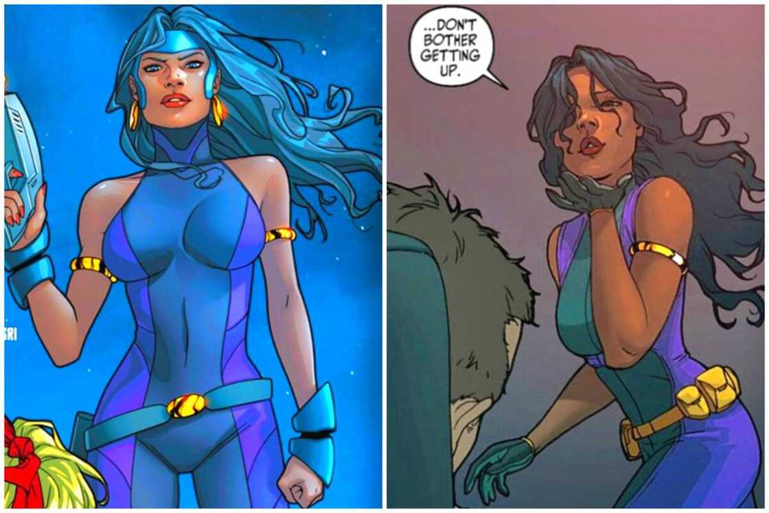 Fictional characters with blue hair Fictional characters with blue hair