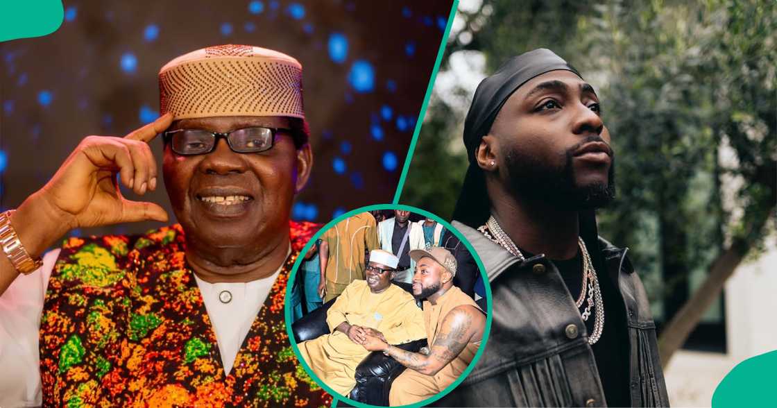 Davido and Ebenezer Obey captured on camera. Davido and Ebenezer Obey captured on camera.