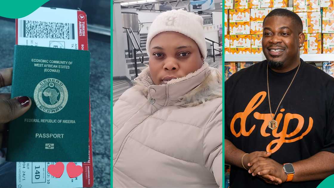 Reactions as food vendor relocates to UK months after Don Jazzy gifted her N6 million