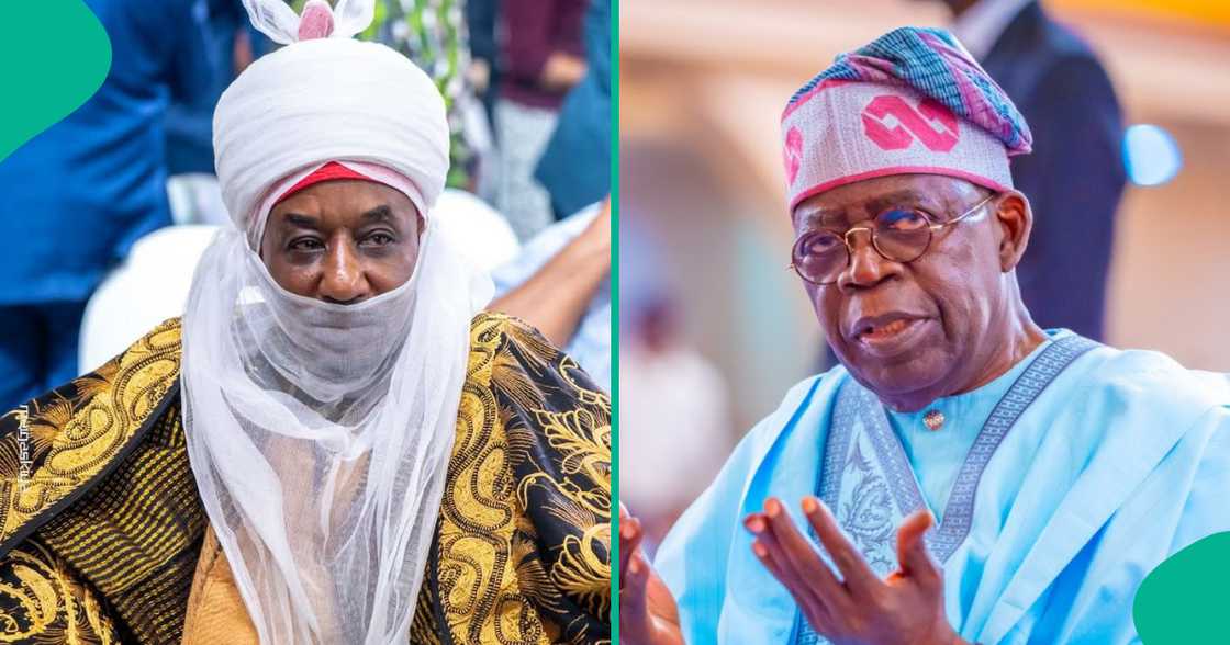 Sarki Sanusi II da Shugaba Tinubu. Sarki Sanusi II da Shugaba Tinubu.