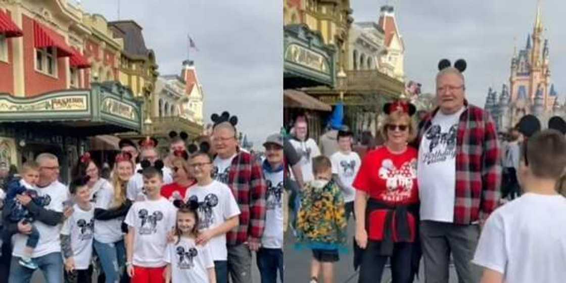 Family takes 70-year-old grandma to Disneyland for her birthday Family takes 70-year-old grandma to Disneyland for her birthday