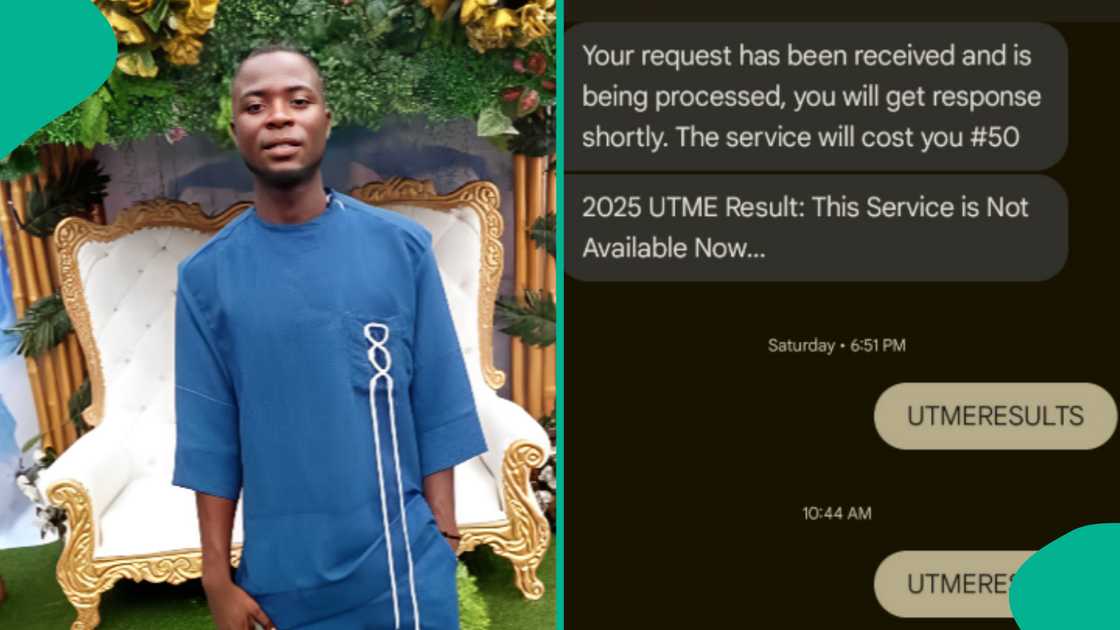 Man shares his UTME result. Man shares his UTME result.