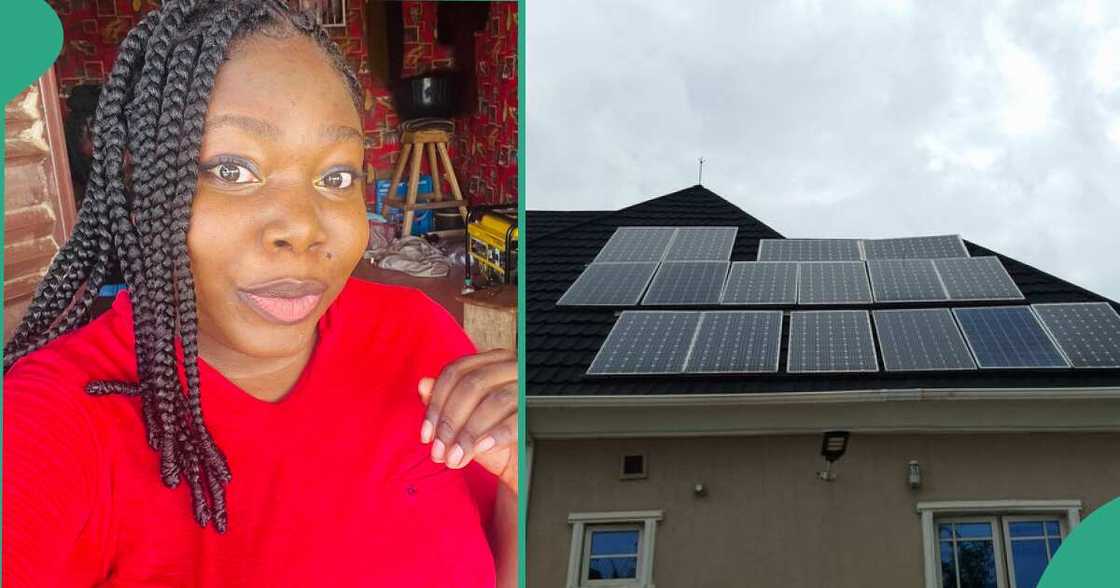 Lady shares her solar system that gives her 24/7 light and carries everything in her house Lady shares her solar system that gives her 24/7 light and carries everything in her house