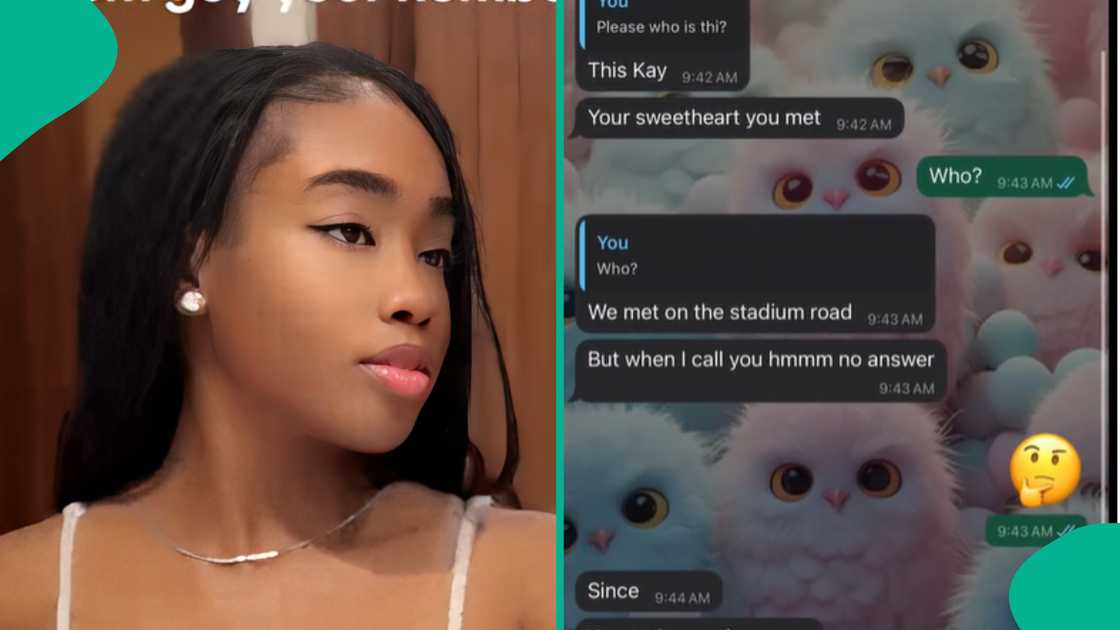 Lady shares photo of man chatting her on WhatsApp. Lady shares photo of man chatting her on WhatsApp.