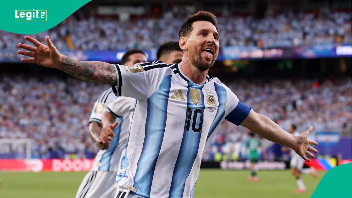 Lionel Messi celebrates scoring against Algeria at Kansas City Stadium. Photo by Charlotte Wilson.jpg Lionel Messi celebrates scoring against Algeria at Kansas City Stadium. Photo by Charlotte Wilson.jpg