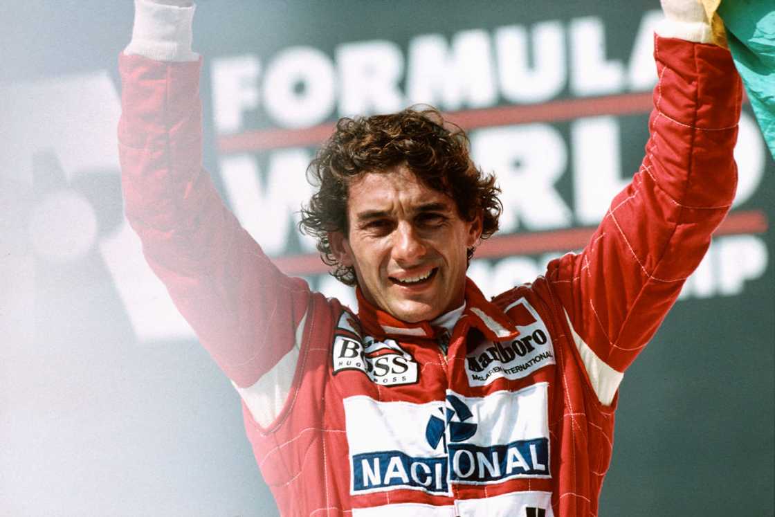 Ayrton Senna waving Ayrton Senna waving