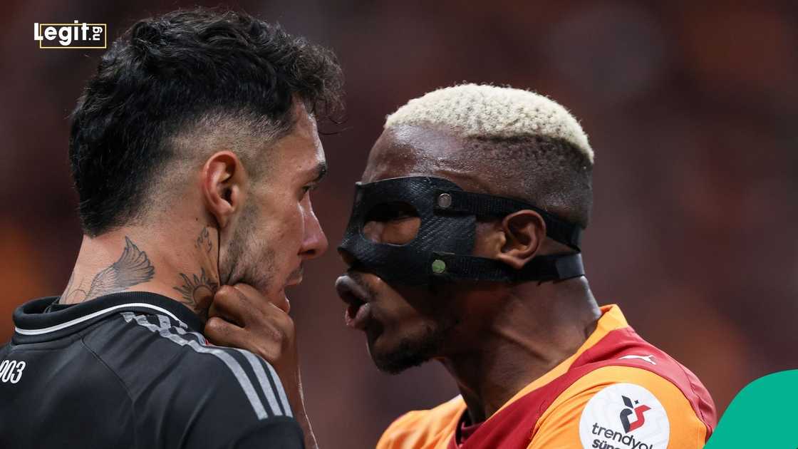 Emirhan Topcu, Victor Osimhen, Galatasaray, Besiktas, Rams Stadium, Turkey, football Emirhan Topcu, Victor Osimhen, Galatasaray, Besiktas, Rams Stadium, Turkey, football