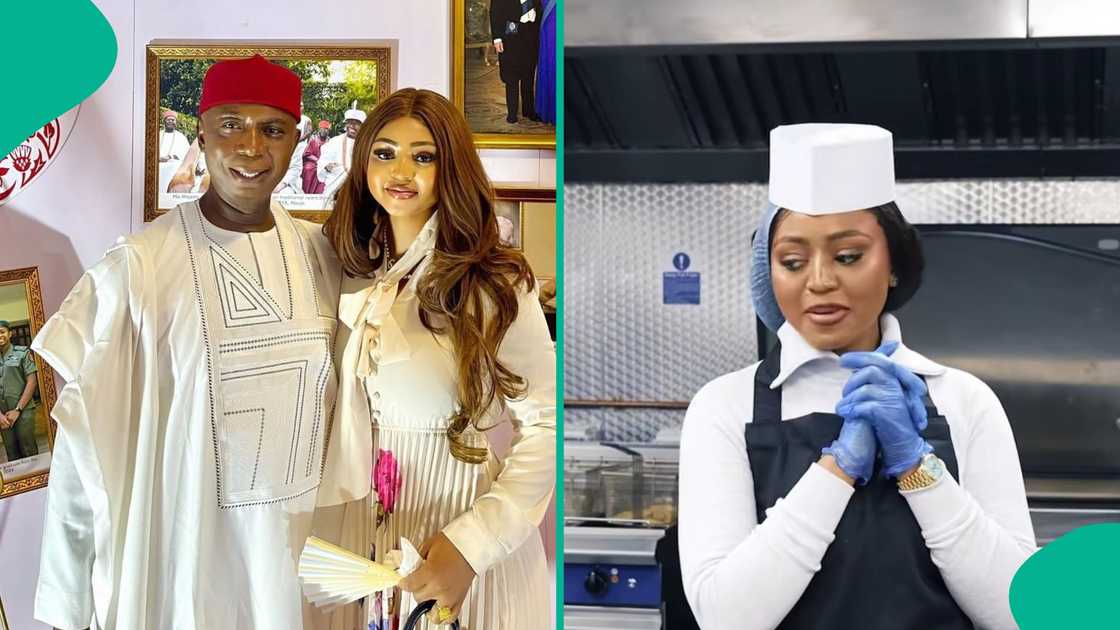 Regina Daniels shares cooking video, fans rate her skill