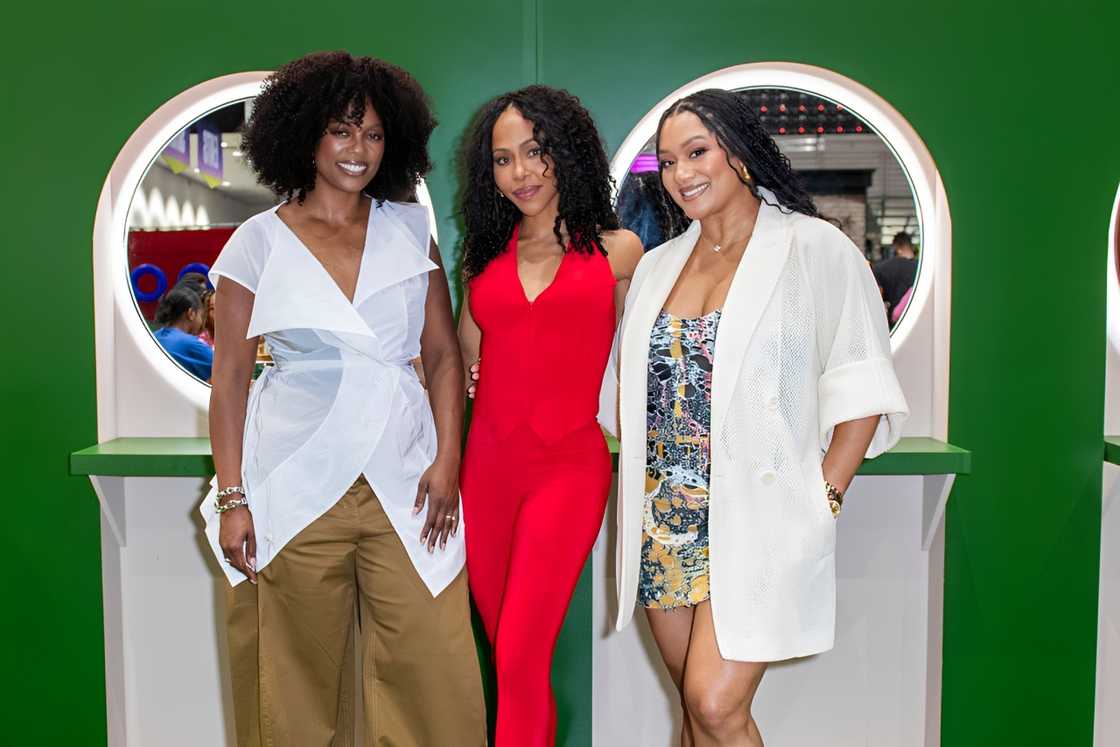 American actresses Novi Brown, KJ Smith, and Crystal Renee Hayslett American actresses Novi Brown, KJ Smith, and Crystal Renee Hayslett
