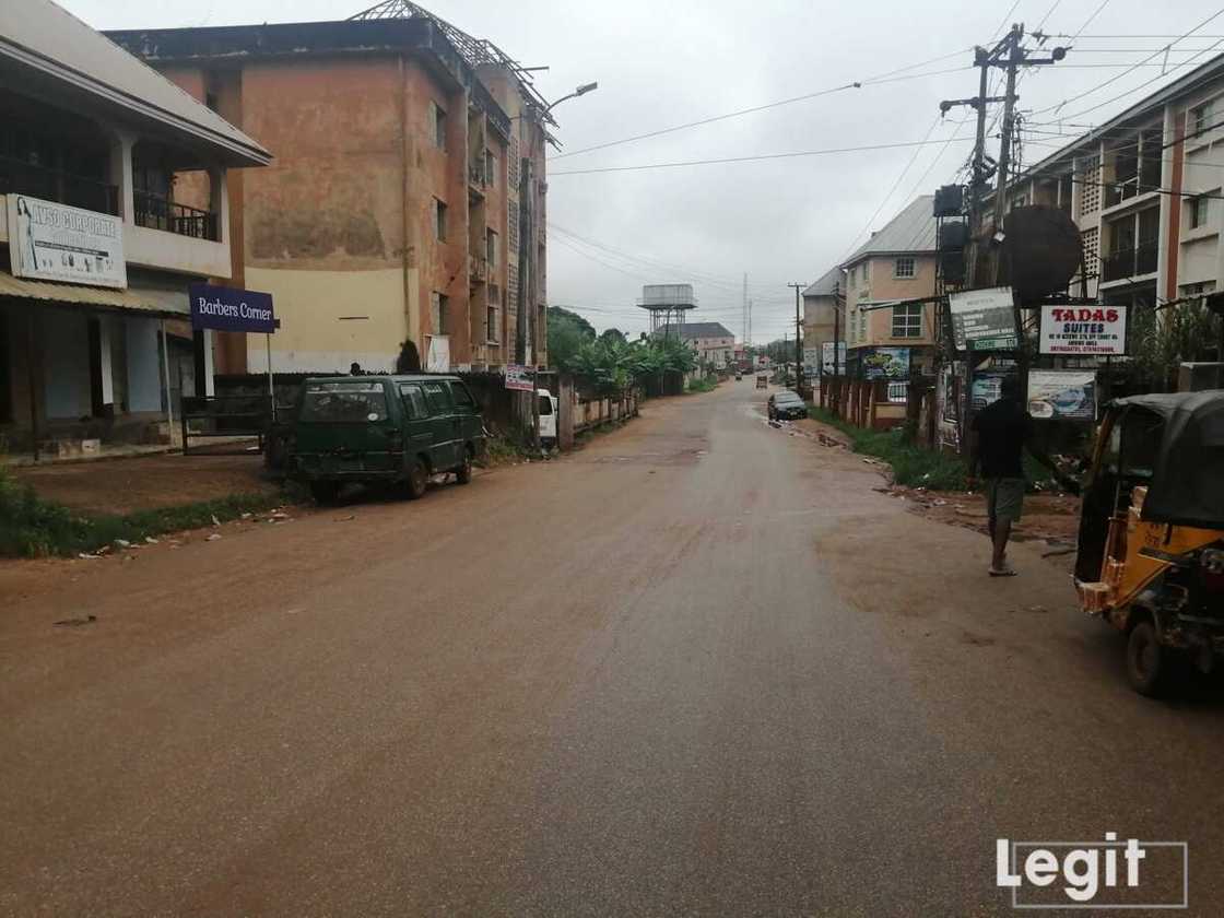 Empty streets in Anambra Empty streets in Anambra