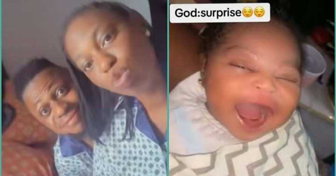 Lady says her baby came as a surprise Lady says her baby came as a surprise
