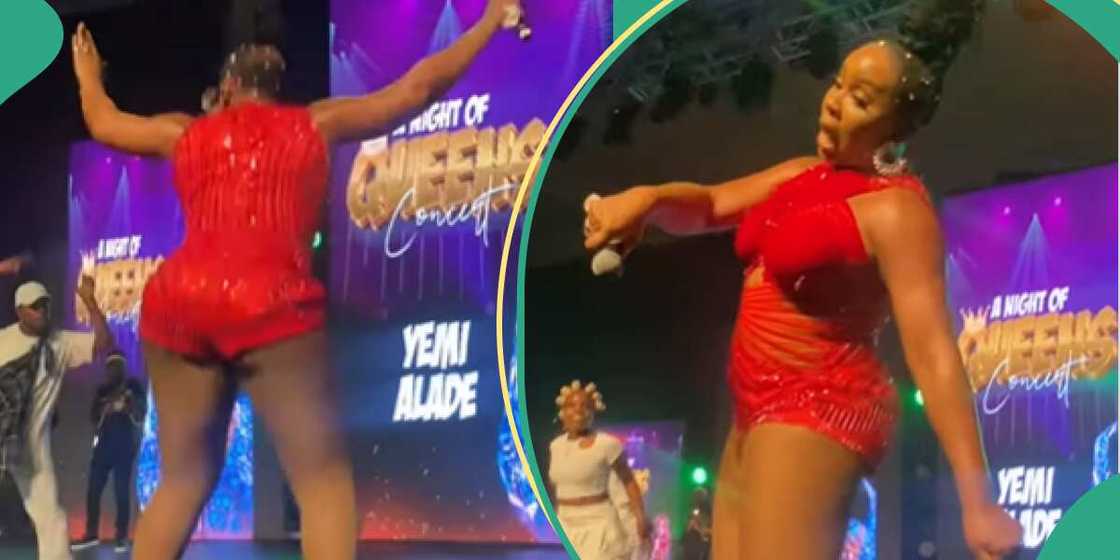 Yemi Alade's stage performance causes stir. Yemi Alade's stage performance causes stir.