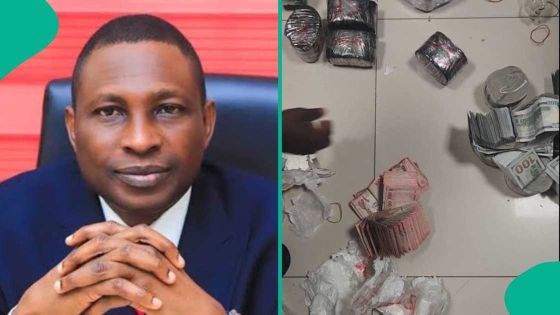 EFCC secures conviction of Hauwa Abdullahi Ibrahim for smuggling an undeclared sum of $1,154,900 and SDR135,900 Saudi Riyals into Nigeria. EFCC secures conviction of Hauwa Abdullahi Ibrahim for smuggling an undeclared sum of $1,154,900 and SDR135,900 Saudi Riyals into Nigeria.
