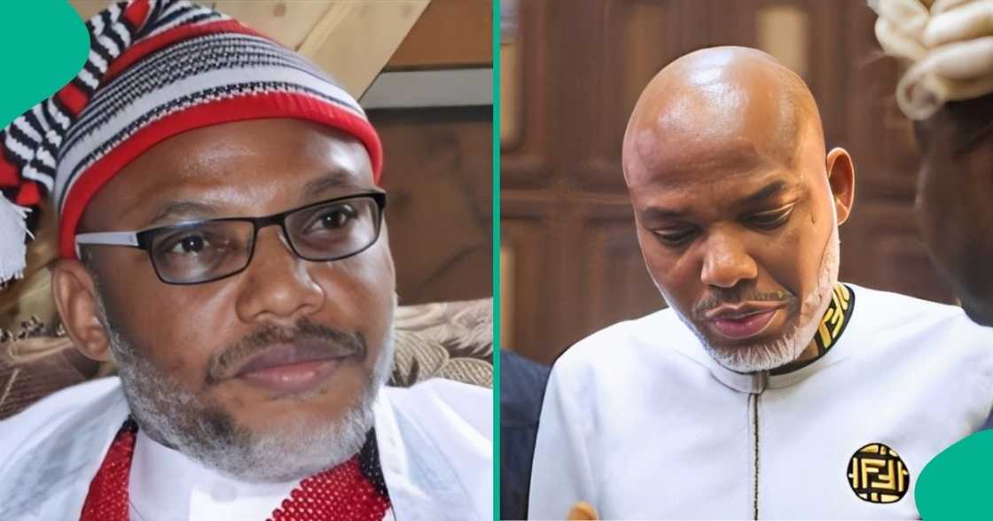 A controversial old video of Nnamdi Kanu making inciteful statements was recently played in court. A controversial old video of Nnamdi Kanu making inciteful statements was recently played in court.