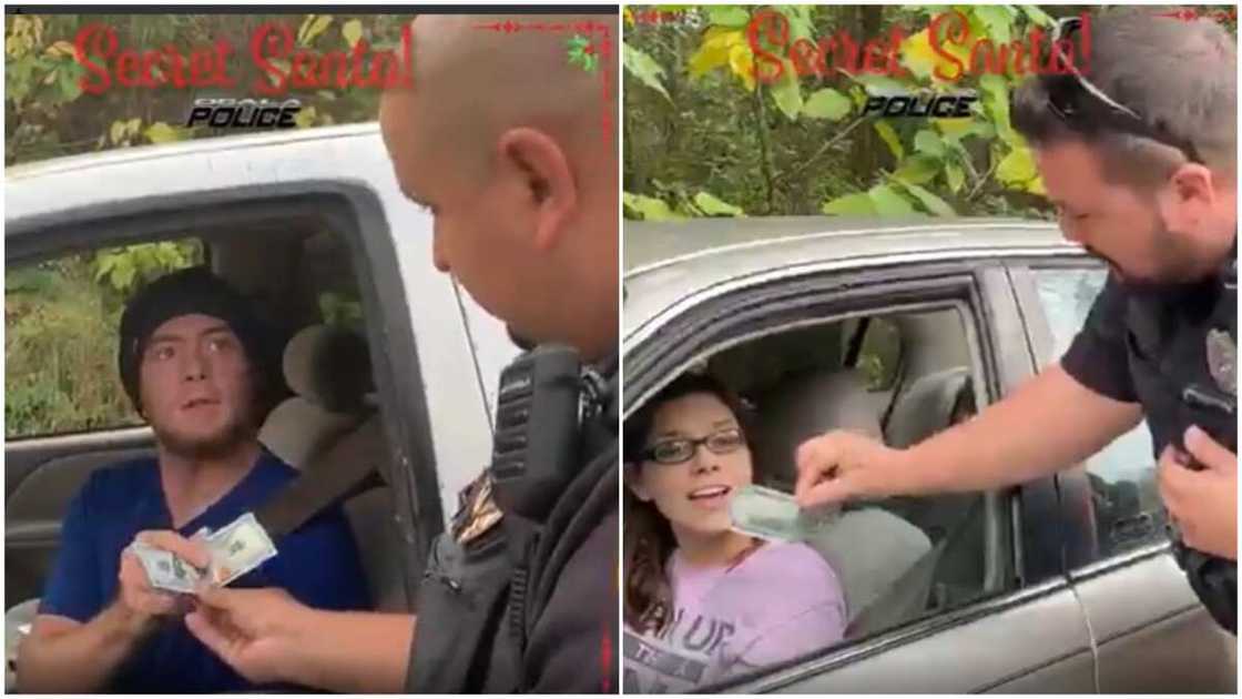 Yayin da yan sanda ke kyautar kudi Yayin da yan sanda ke kyautar kudi