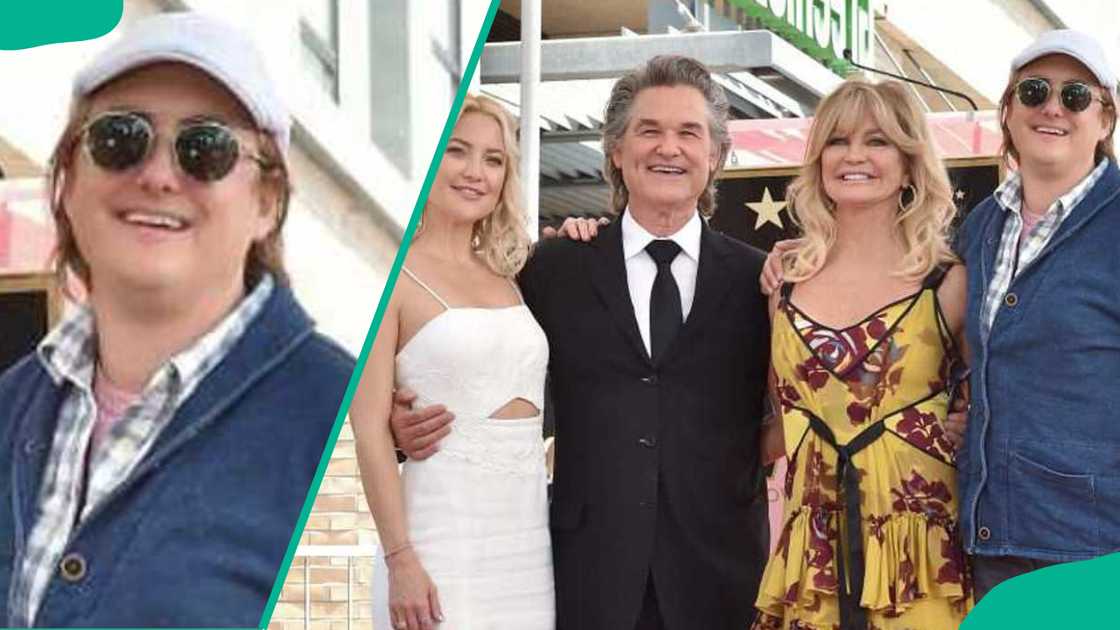 Boston attends the Hollywood Walk of Fame on May 4, 2017, in California, with Goldie, Kurt, and Kate Boston attends the Hollywood Walk of Fame on May 4, 2017, in California, with Goldie, Kurt, and Kate