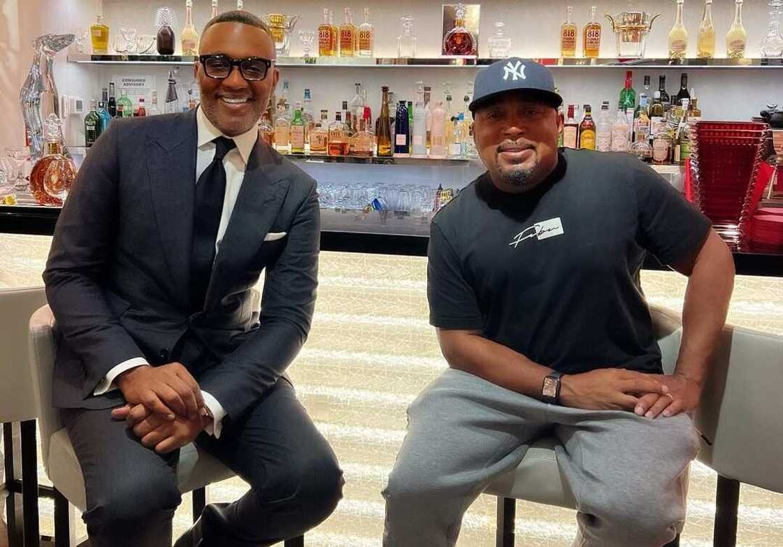 Kevin Samuels and a friend posing for a picture Kevin Samuels and a friend posing for a picture