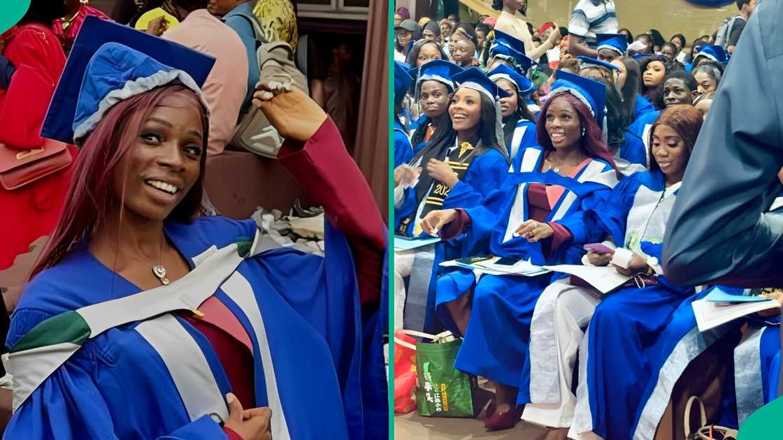 UNIBEN nursing graduate trends over her induction photos online