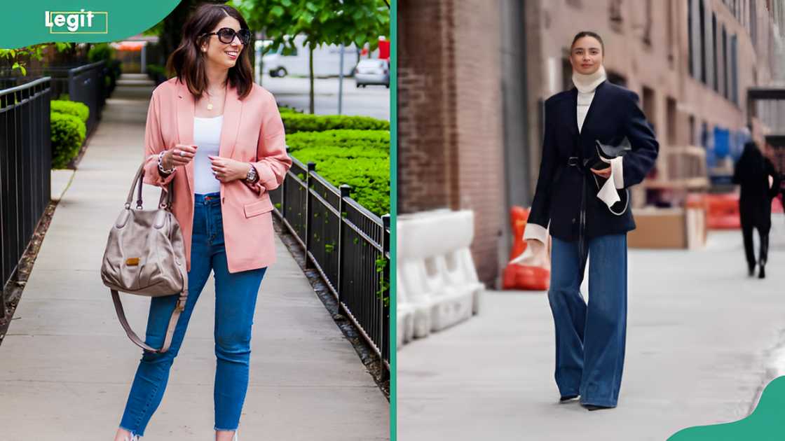 Blazer with jeans for ladies