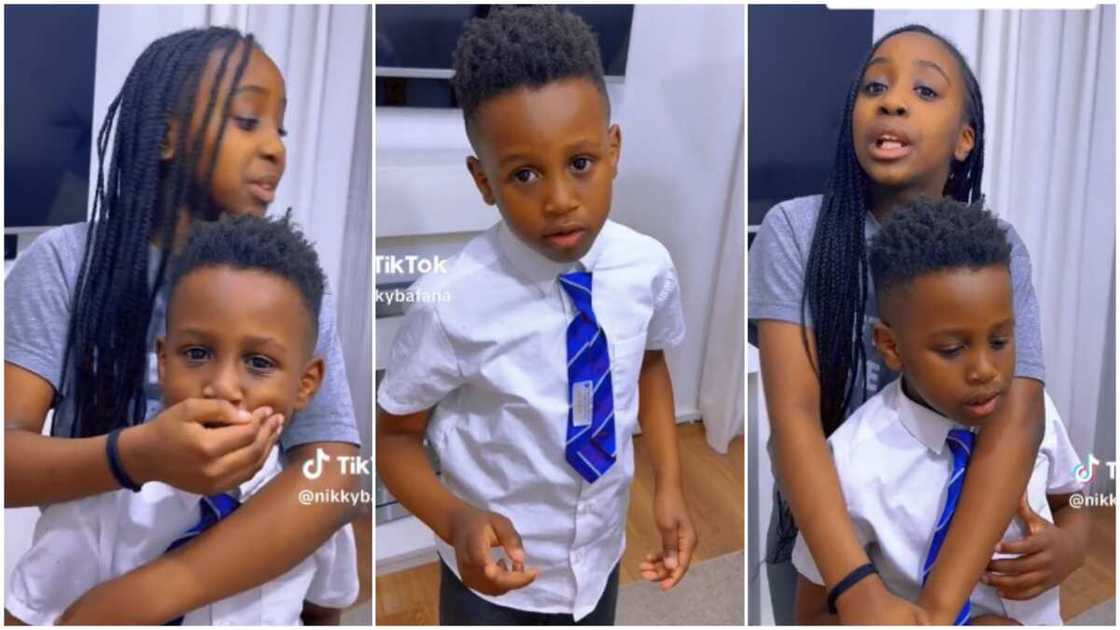 Kids defend themselves. Photo credit: Tiktok/@nikkybafana Kids defend themselves. Photo credit: Tiktok/@nikkybafana