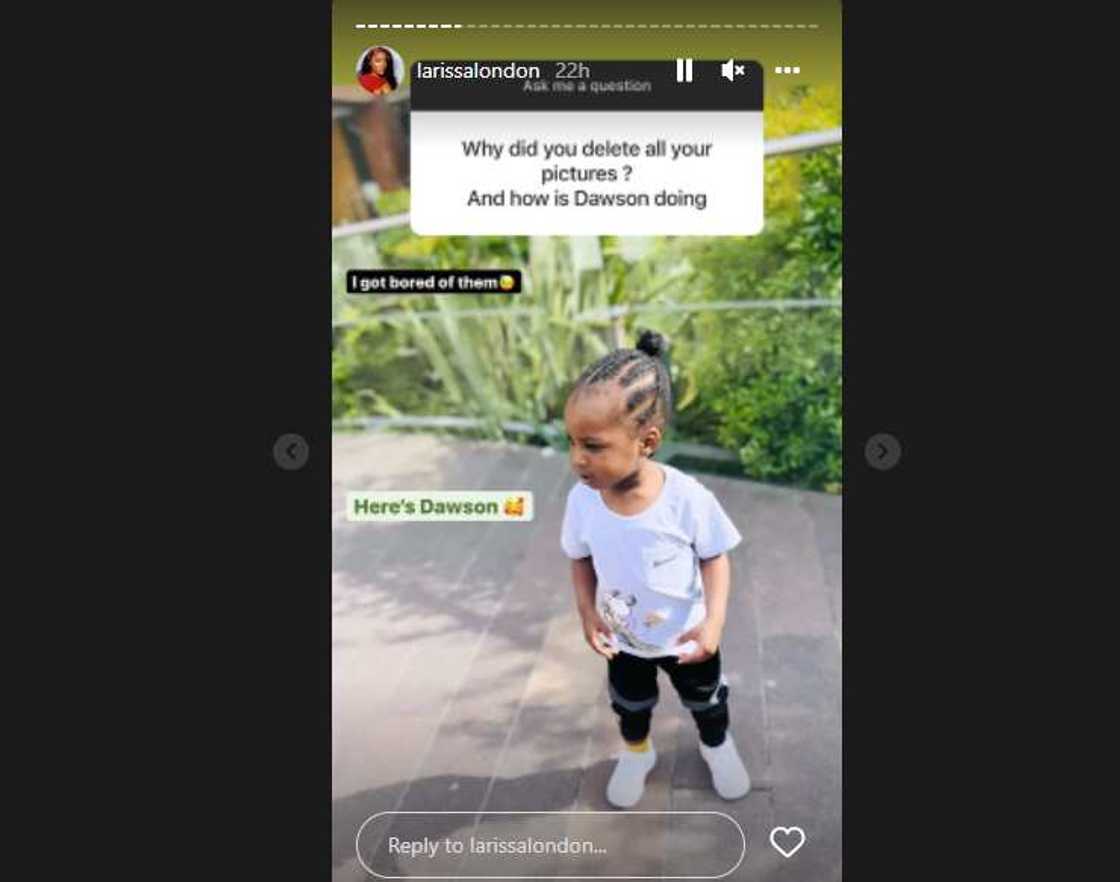 Davido, Larissa London, Dawson Davido, Larissa London, Dawson