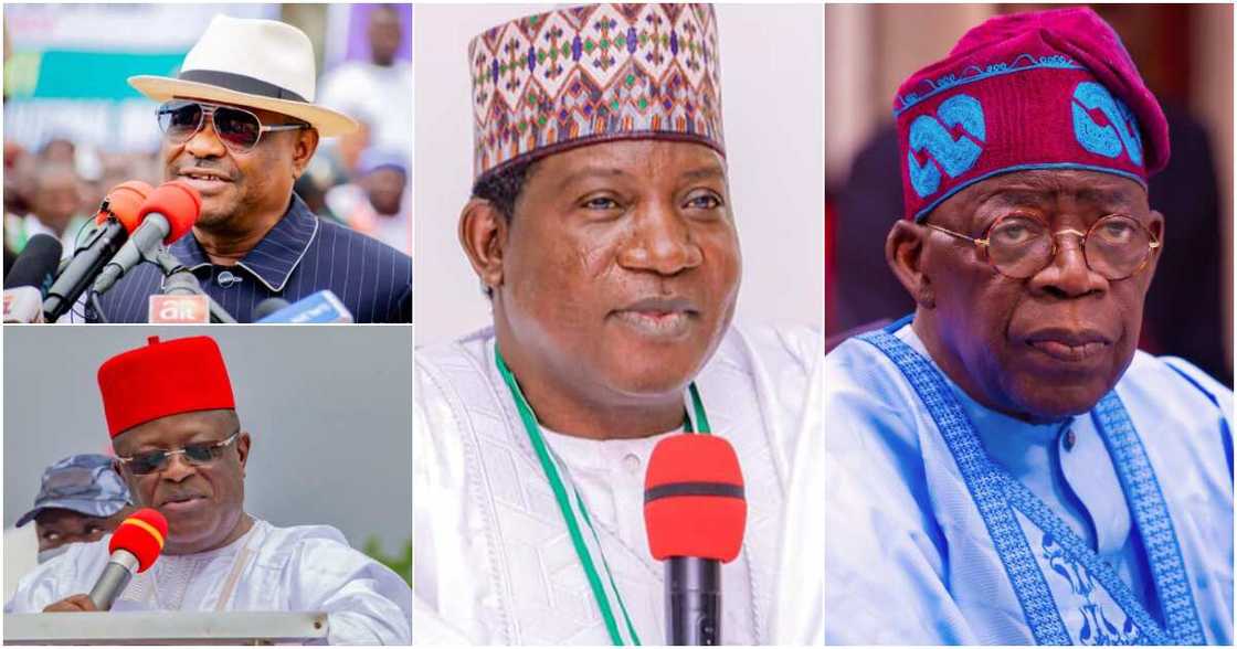 Bola Tinubu, Dave Umahi, Nyesom Wike, Simon Lalong Bola Tinubu, Dave Umahi, Nyesom Wike, Simon Lalong