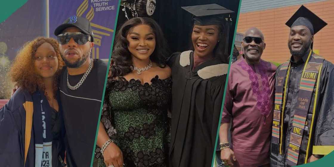 Charles Okocha attends daughter's high school graduation.